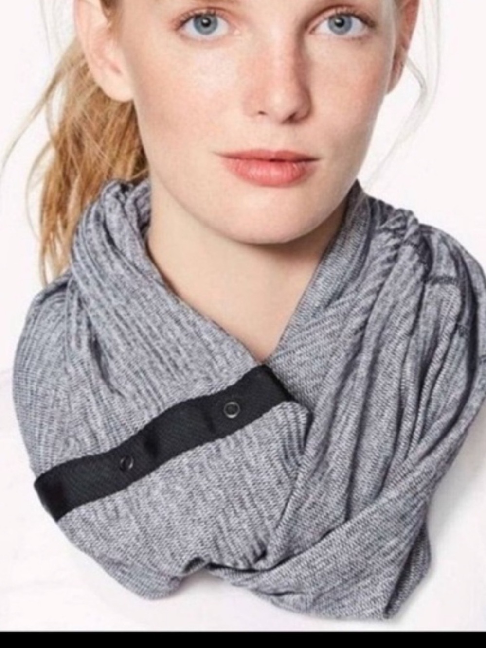 Lululemon Vinyasa Scarf Women OS Pink Heathered Rulu Snap Wrap Infinity
